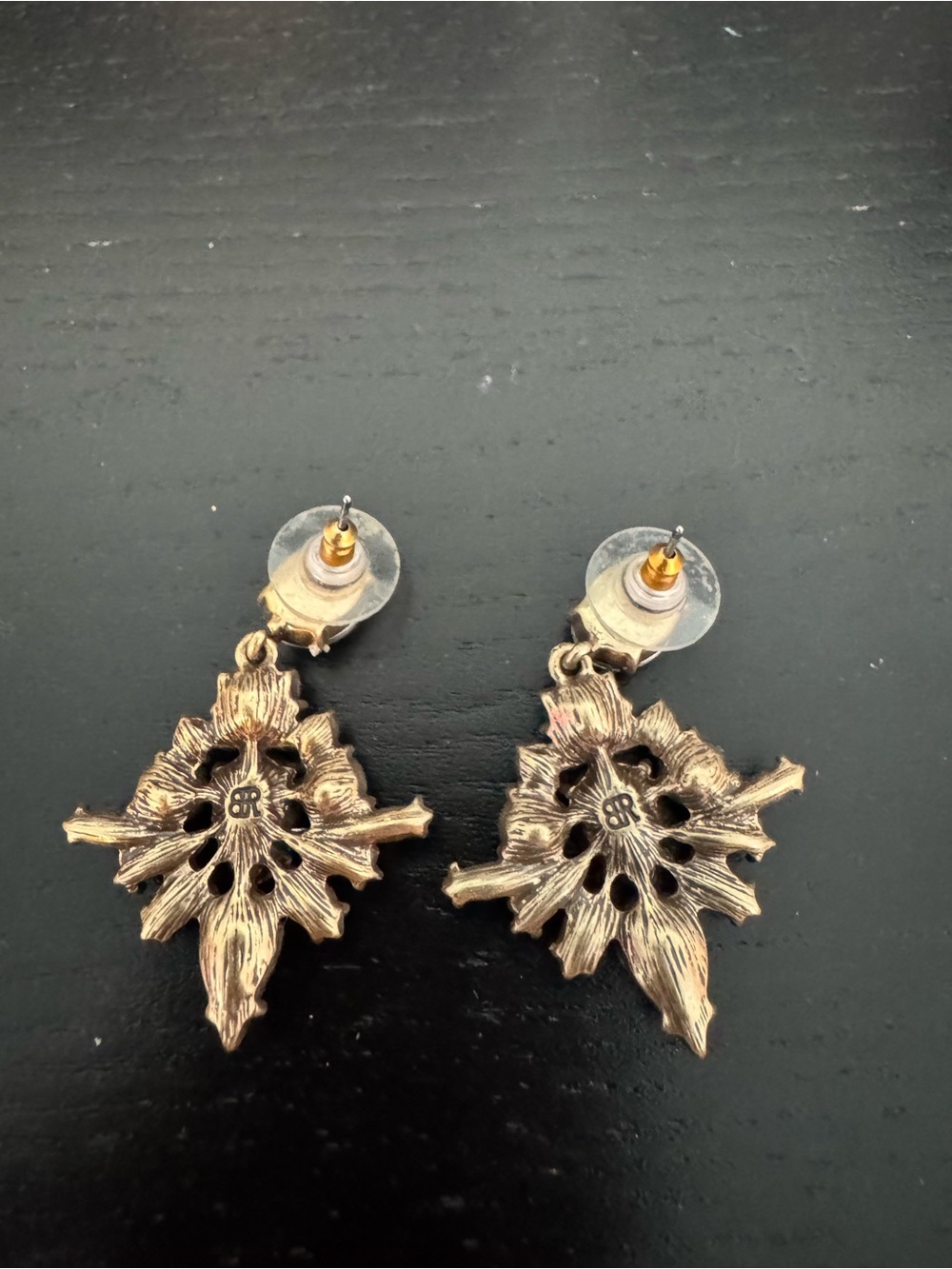 Banana Republic Gray Crystal Drop Statement Earrings - Picture 7 of 10